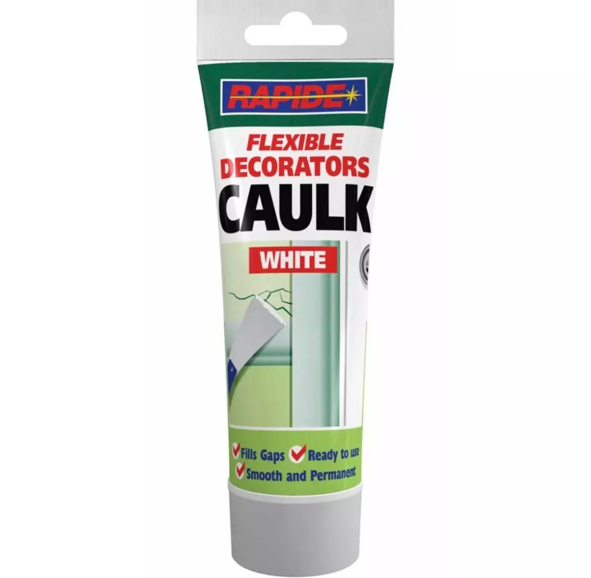 Rapide Squeezy Flexible Decorators Caulk Tube White 250g (3197)