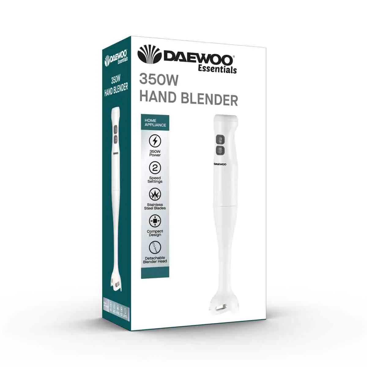 Hand Blender Food Collection Mixer with SS Blades 350W Anti-Splash White