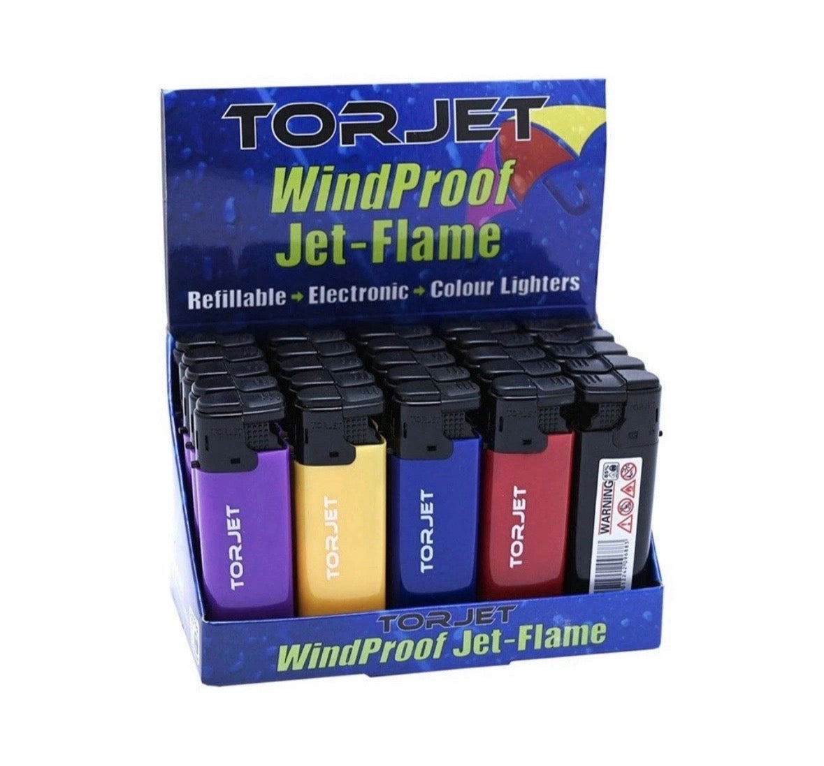(5 Pack) Torjet Windproof Turbo Jet Flame Lighter Refillable Reusable