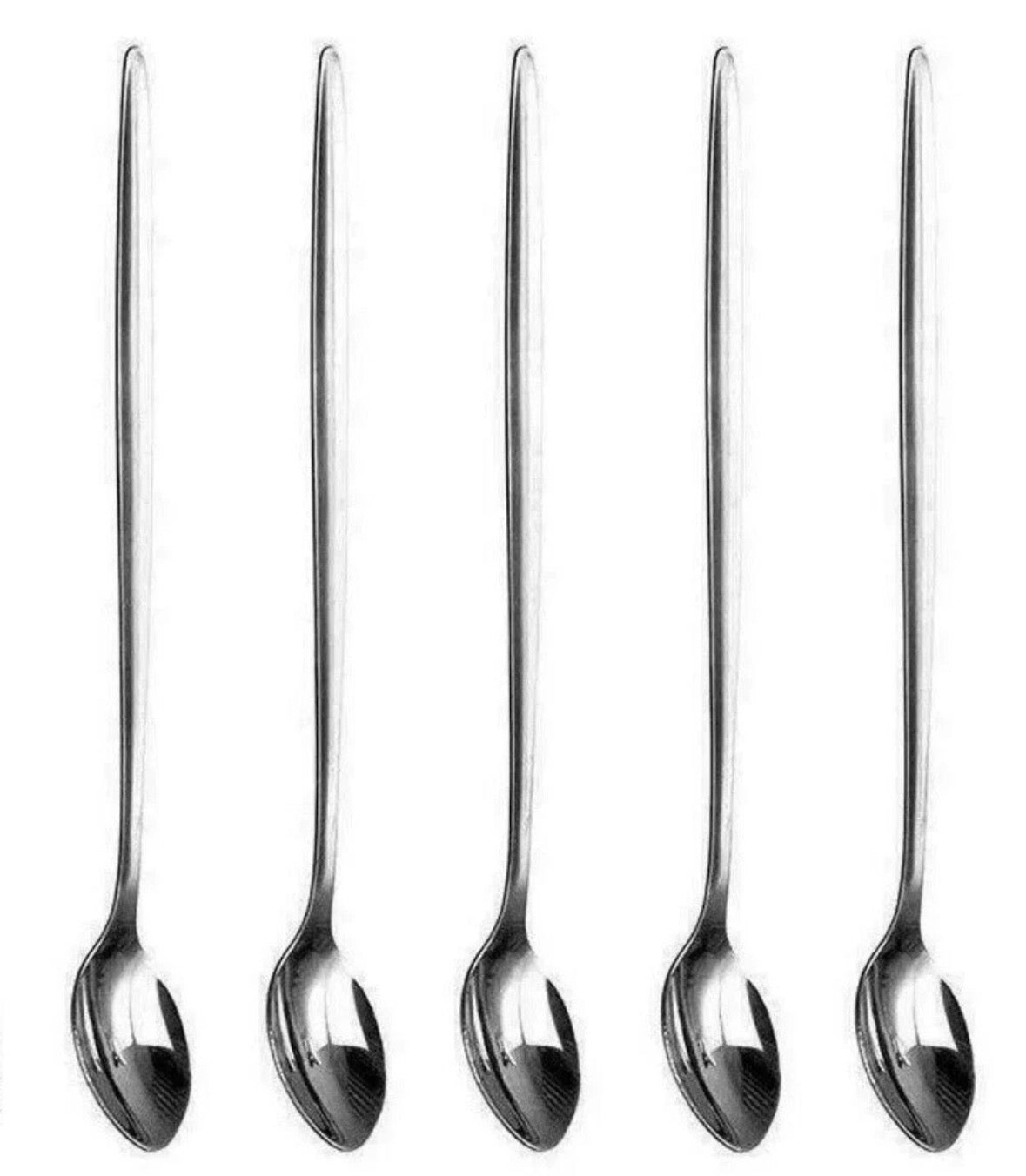 (Pack of 12) Metal Long Ice Cream Dessert Latte Spoon 18.5 x 2.8 cm (7196)