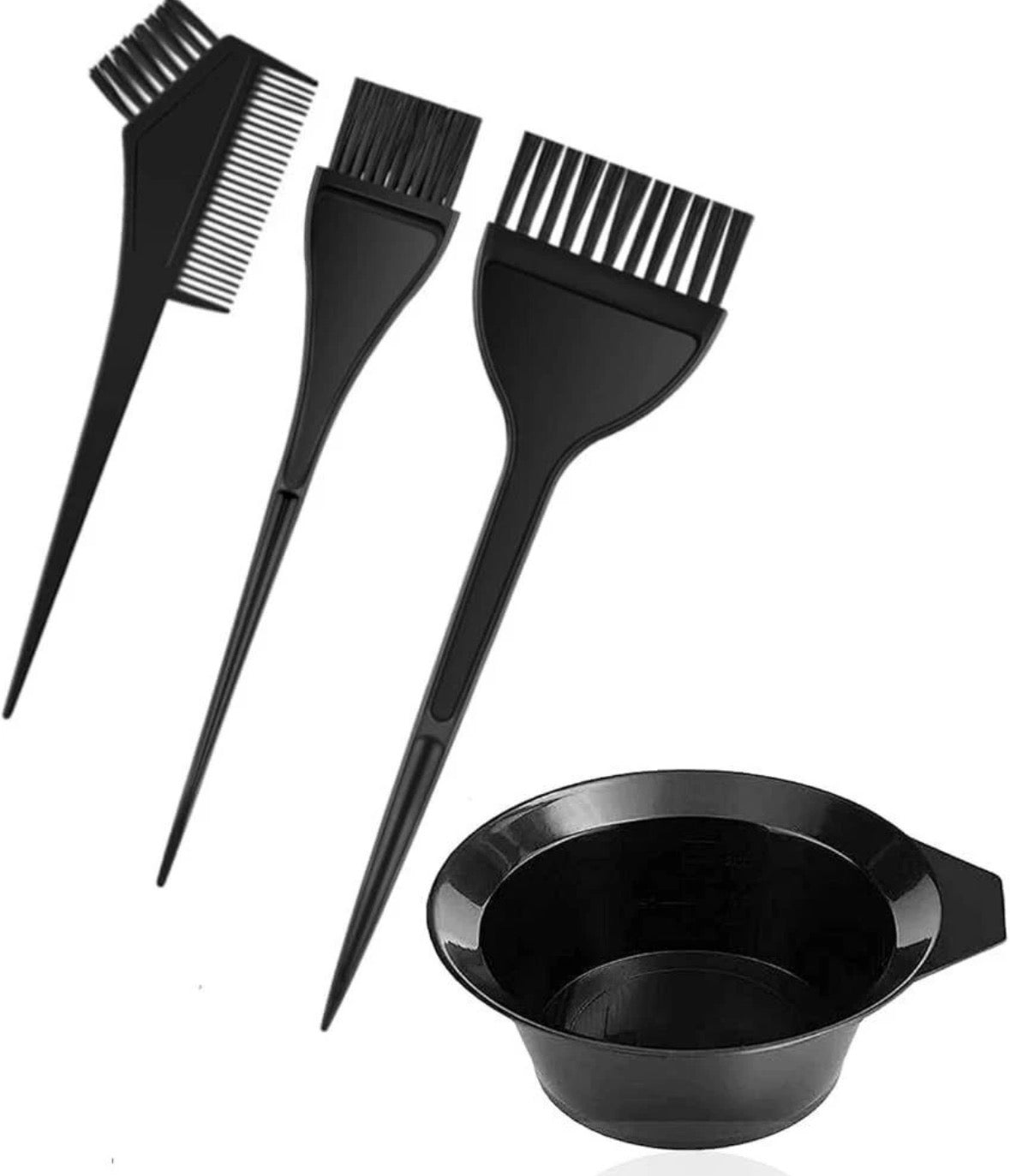 Hairdresser Hair Dye Coloring Bleach Bowl Comb Brushes Tint Kit Set 3pcs Set (1107)