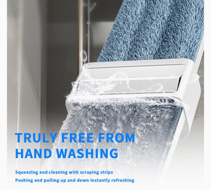 Foldable Microfibre Flat Floor Mop with Wringer Slider 130cm (7869)