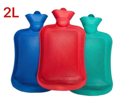 NEW 2 LITRE LARGE HOT WATER NATURAL RUBBER BOTTLE WARMER PAIN RELIEF HEAT