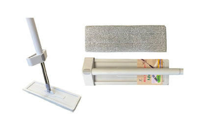 Foldable Microfibre Flat Floor Mop with Wringer Slider 130cm (7869)