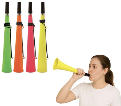 (Pack of 2) Large Plastic Carnival Festival Party Woofer Horn with String 37cm (N52198)
