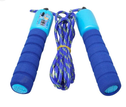 Children’s 2.4m Jump Skipping Rope Soft Handle Plain Fitness Kids With Counter Indoor Fitness (0378A)