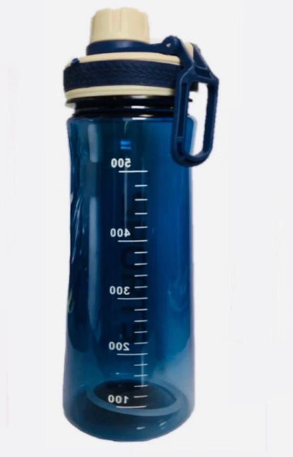 Plastic Sports Gym Drinking Bottle 600ml 22 x 8cm Assorted Colours (7216A)