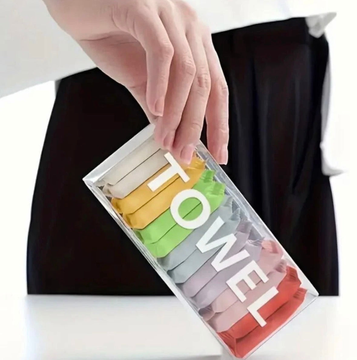 28 Pcs Portable Face Towel Disposable Water Wet Wipes Compressed Travel Towel