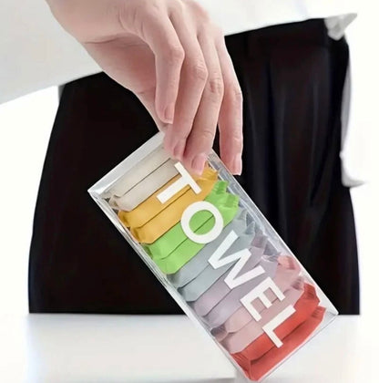 28 Pcs Portable Face Towel Disposable Water Wet Wipes Compressed Travel Towel