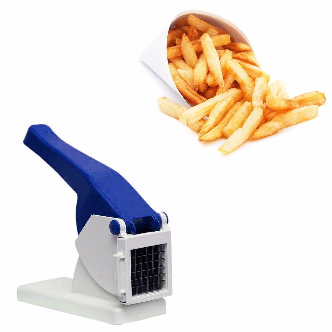 Plastic Potato Vegetable Chipper Cutter White 23 x 16 cm (0671)