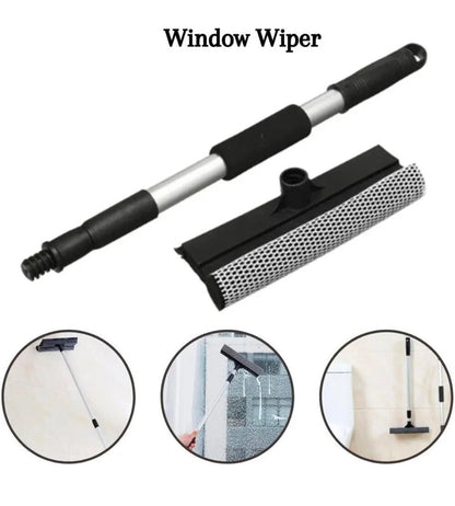 Dual Plastic Shower Squeegee Bathroom Window Glass Cleaning Wiper Blade Sponge (6972A)