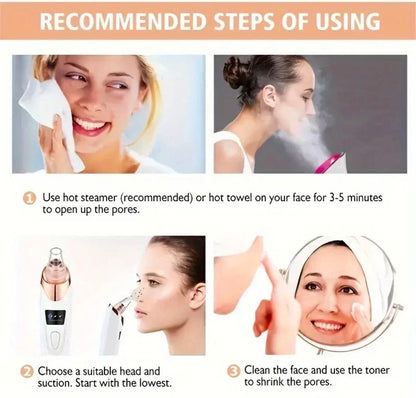 Electric Blackhead Remover Pore Nose Sucker Pimple Skin Acne Face Vacuum cleaner