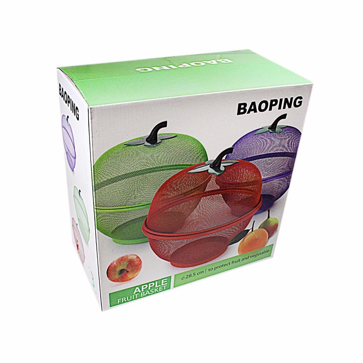 Kitchen Apple Fruit & Vegetable Bowl Basket 28.5 cm Assorted Colours (1500A)