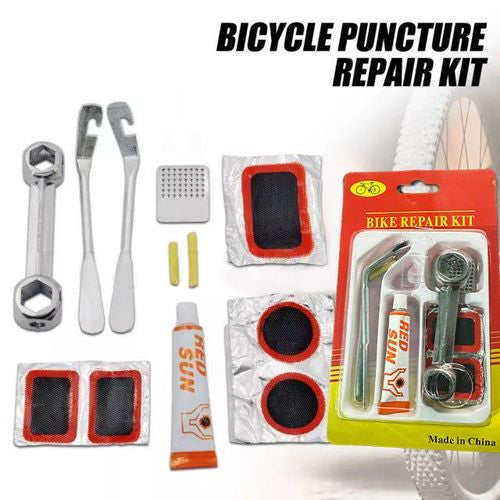 12pc BIKE REPAIR KIT Bicycle Cycle Inner Tube Uk Puncture Tyre Patch Glue Tool (68032C)