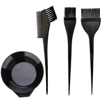 Hairdresser Hair Dye Coloring Bleach Bowl Comb Brushes Tint Kit Set 3pcs Set (1107)