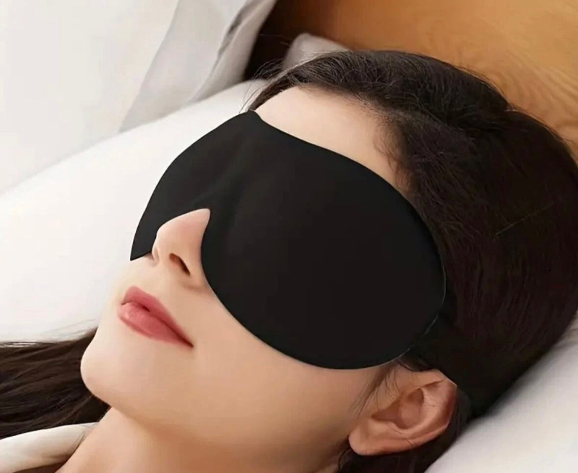 (Pack of 2) Soft Padded Sleep 3D Mask Eye Blackout Luxurious Blindfold Travel Eye Cover