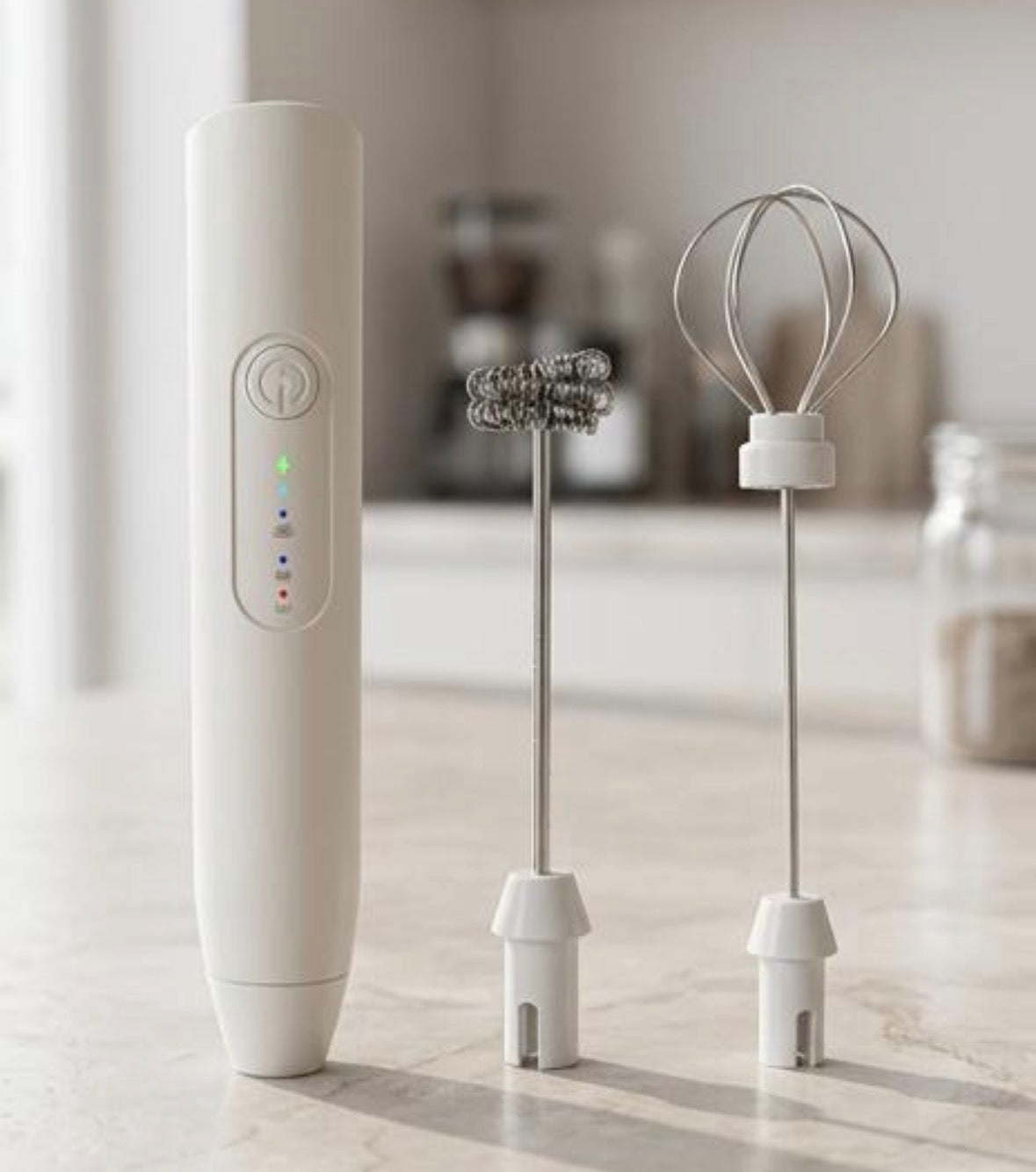 Electric Cappuccino Coffee Milk Frother Whisk USB Rechargeable (7886)