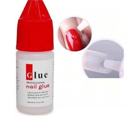 (5 Pcs set) 3G Professional Extra Strong Nail Glue Clear  Adhesive Acrylic False Nails (4535)