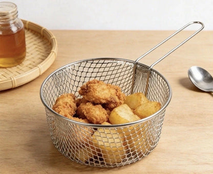 7” Long Handle Metal Wire Chip Deep Frying Basket (ST81945)