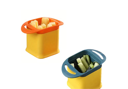One Step Plastic Potato Chipper Fries Vegetable Cutter 10.5 x 15.5 x 9.5cm Assorted Colours (8055)