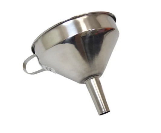 Metal Funnel Home Kitchen Liquid Pouring Funnel With Hand Piece 10 cm (6524A)