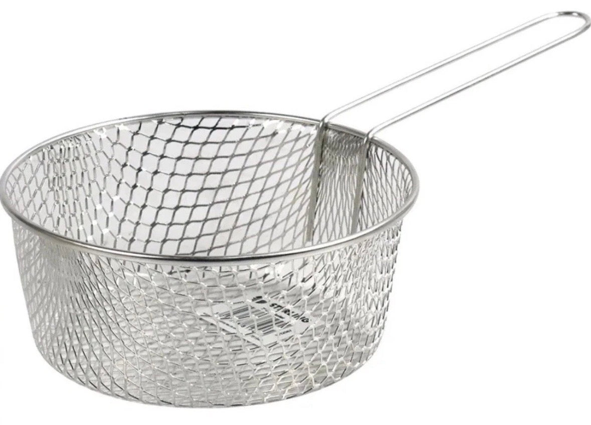 7” Long Handle Metal Wire Chip Deep Frying Basket (ST81945)
