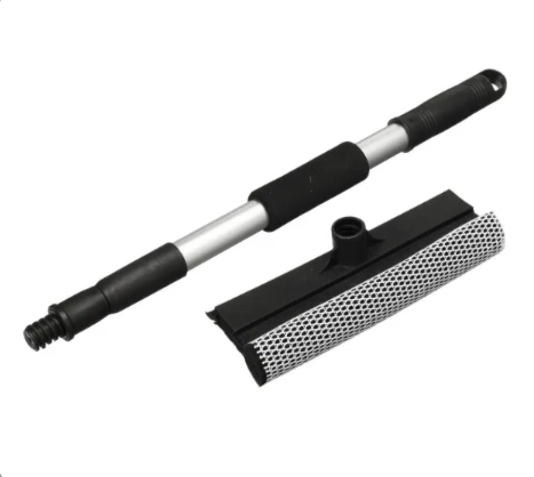 Dual Plastic Shower Squeegee Bathroom Window Glass Cleaning Wiper Blade Sponge (6972A)
