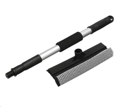 Dual Plastic Shower Squeegee Bathroom Window Glass Cleaning Wiper Blade Sponge (6972A)
