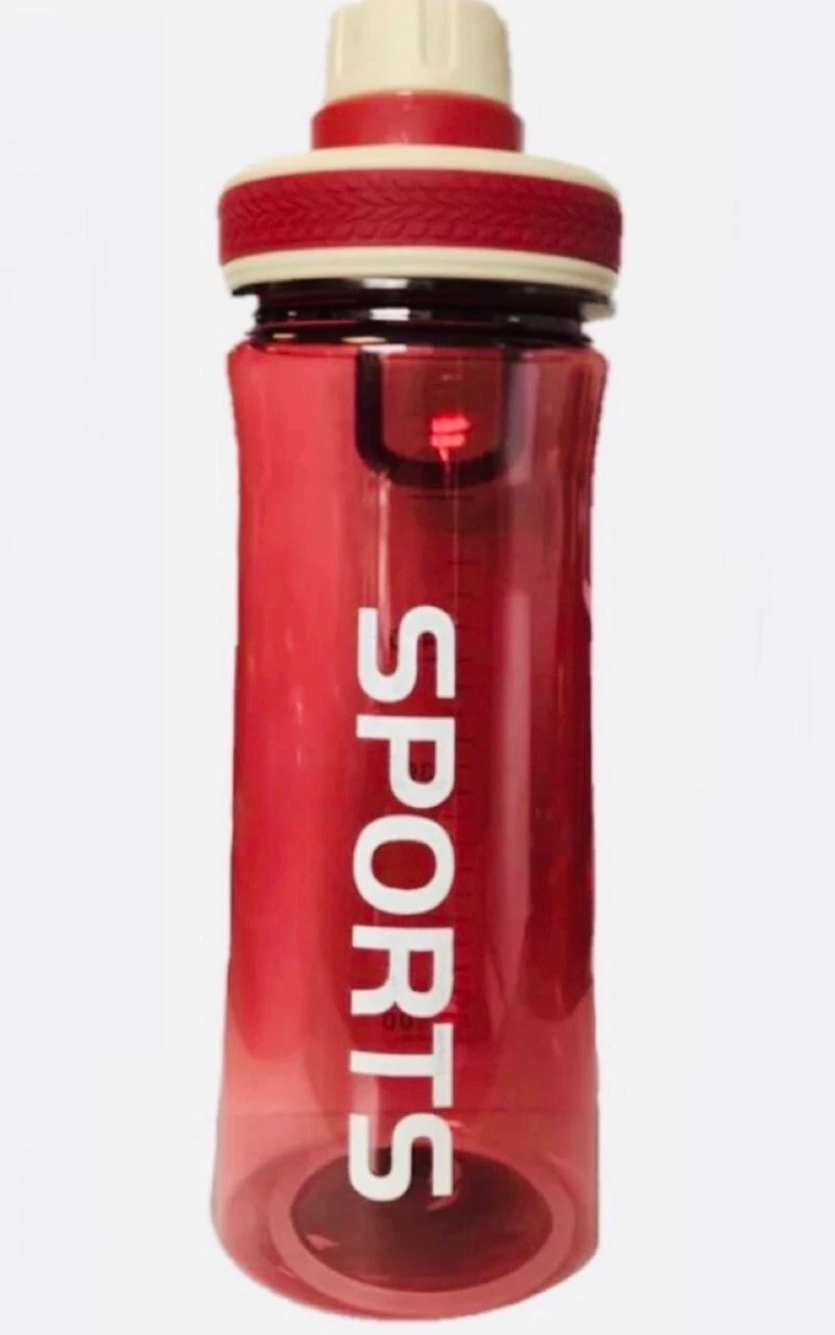 Plastic Sports Gym Drinking Bottle 600ml 22 x 8cm Assorted Colours (7216A)
