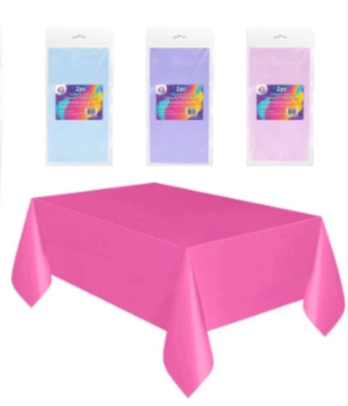 (Pack of 6 )Plastic Table Cloth Covers Wipe Clean Party Tablecloths 120cm x 120cm