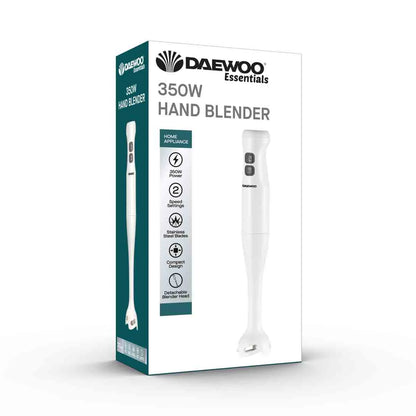 Hand Blender Food Collection Mixer with SS Blades 350W Anti-Splash White
