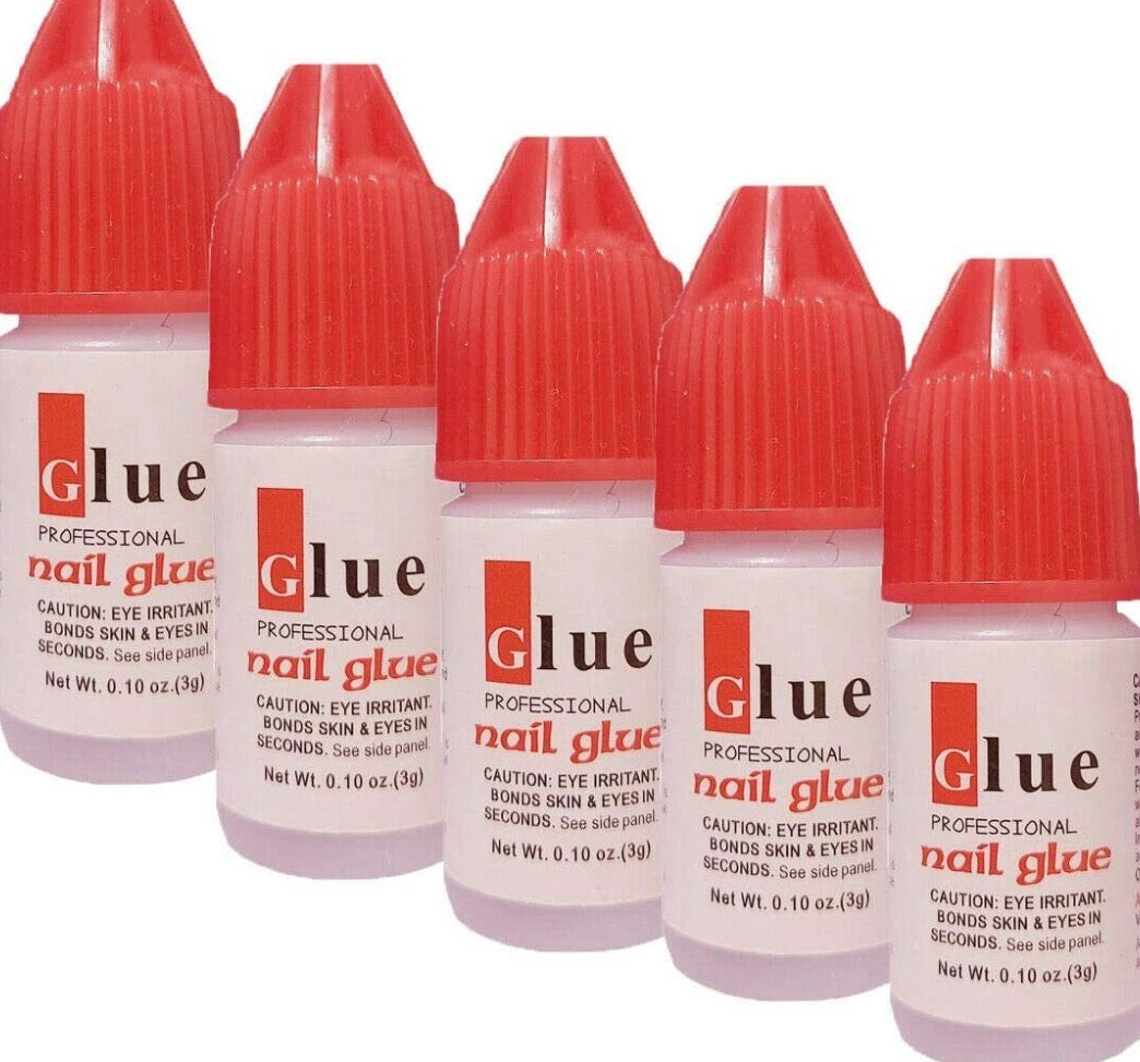 (5 Pcs set) 3G Professional Extra Strong Nail Glue Clear  Adhesive Acrylic False Nails (4535)