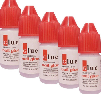 (5 Pcs set) 3G Professional Extra Strong Nail Glue Clear  Adhesive Acrylic False Nails (4535)
