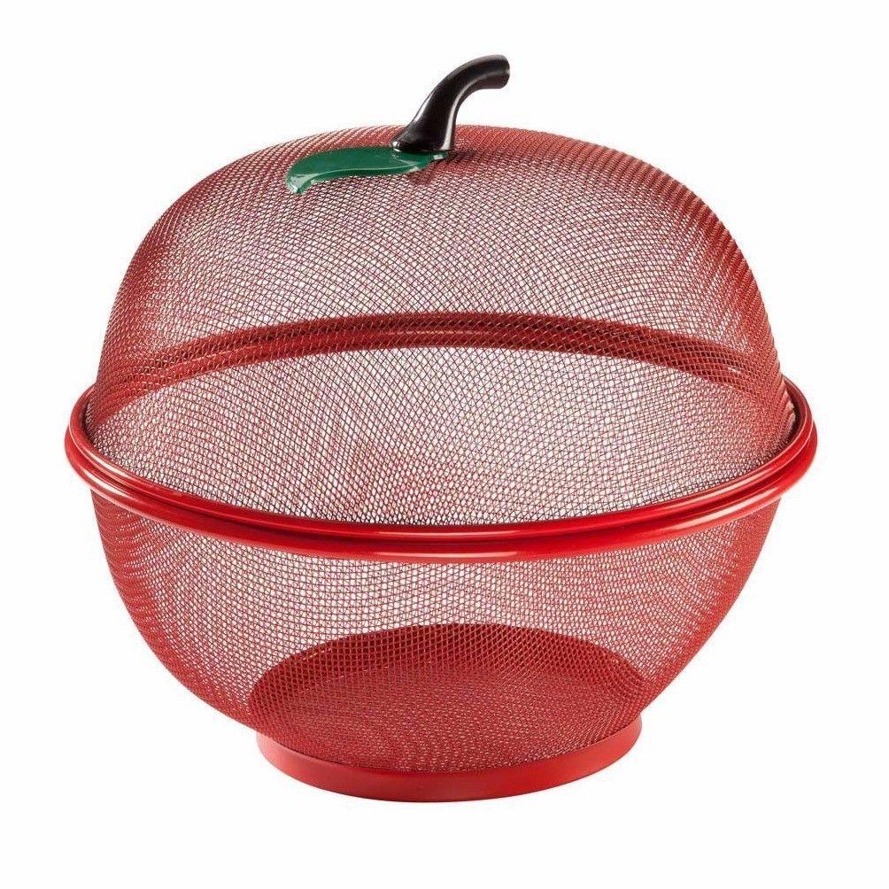Kitchen Apple Fruit & Vegetable Bowl Basket 28.5 cm Assorted Colours (1500A)