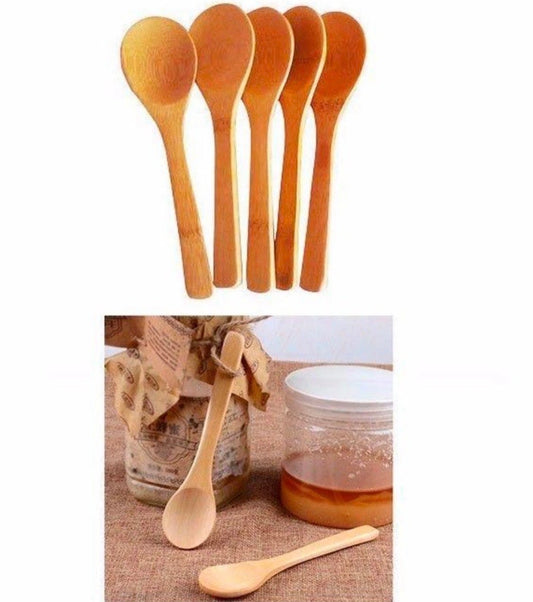 (10 pcs set) Small Wooden Kitchen Teaspoons 12.5 cm Pack Kitchen Utensils (0311)