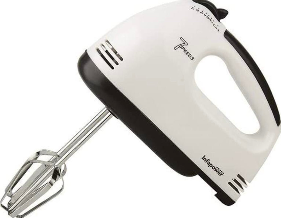 Electric Hand Held Mixer Electronic Handheld Whisk Food Blender Egg Cake 7X Speed