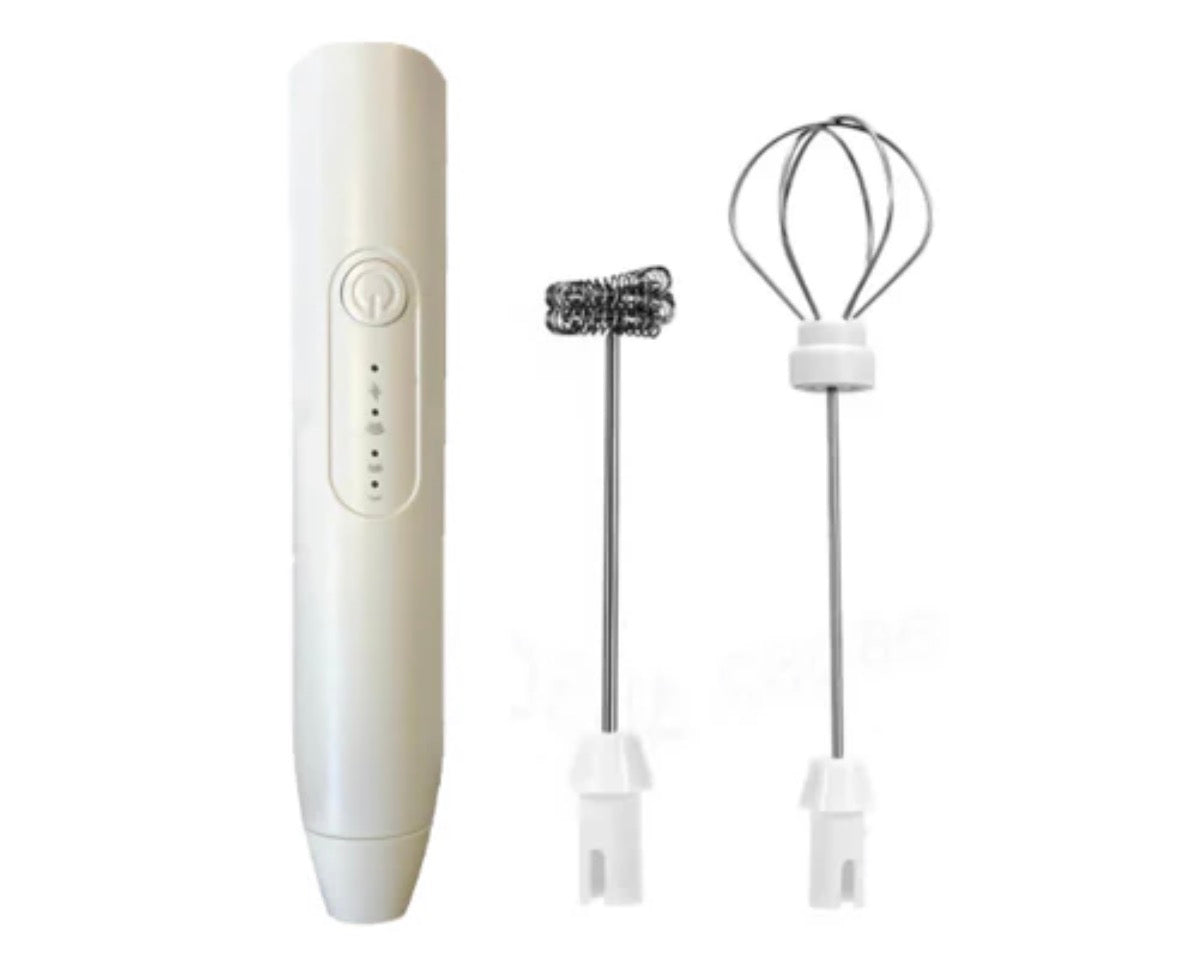 Electric Cappuccino Coffee Milk Frother Whisk USB Rechargeable (7886)