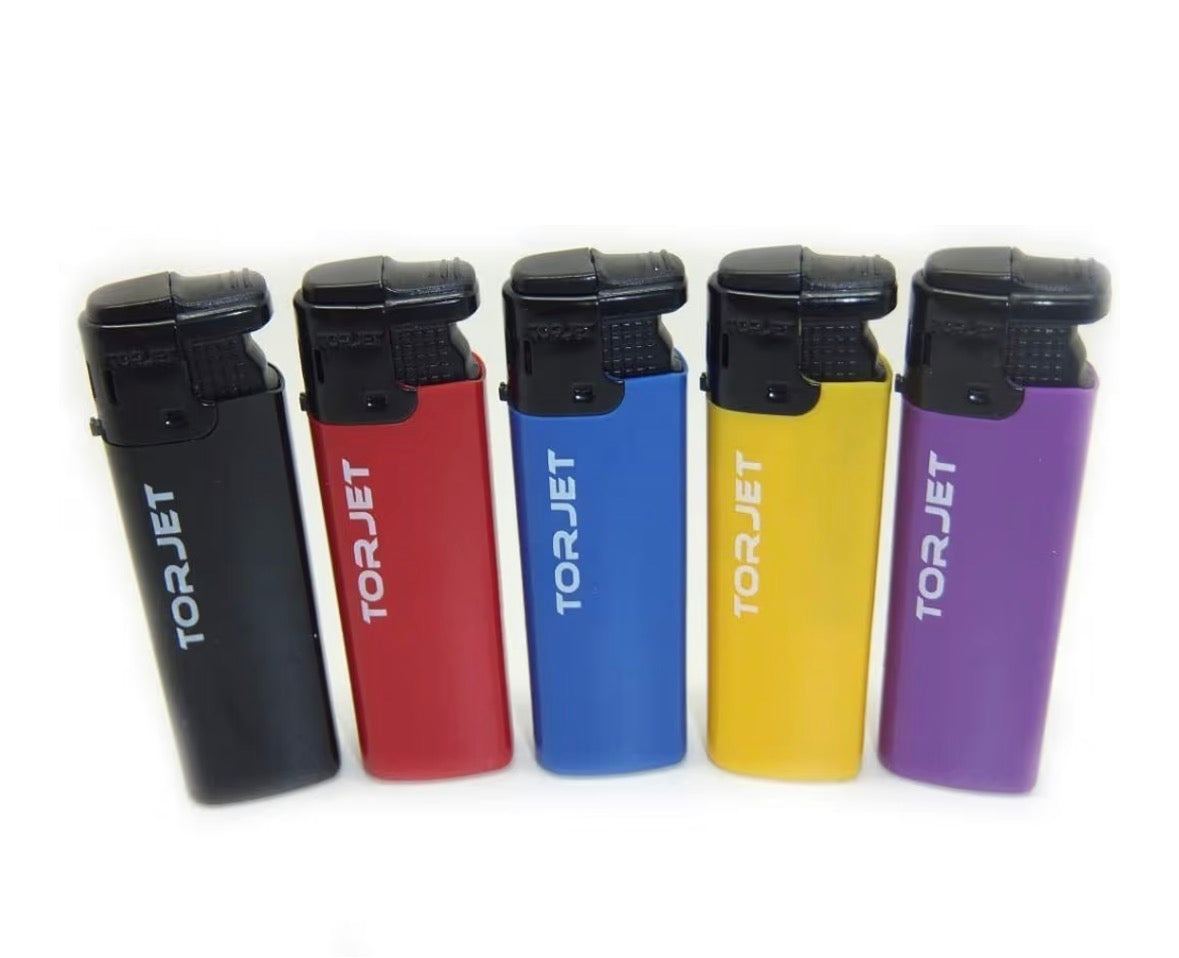 (25 Pack) Torjet Windproof Turbo Jet Flame Lighter Refillable Reusable
