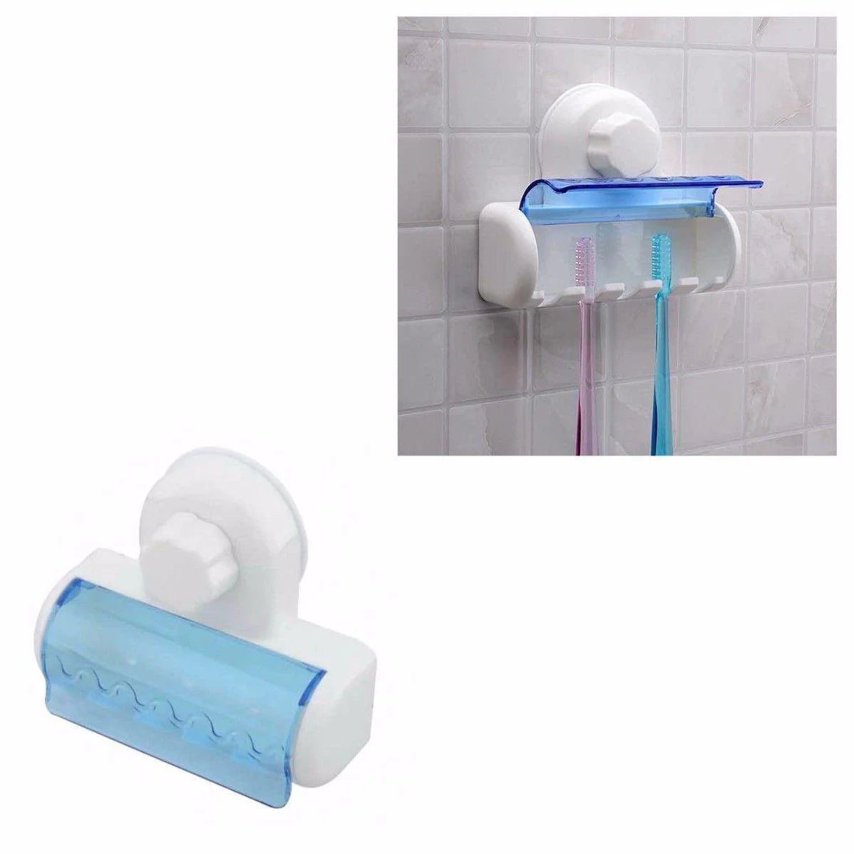 5 Rack Toothbrush Holder With Suction Cap Easy Installation 12cm (0844)