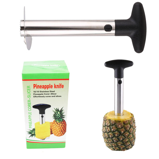 Metal Pineapple Corer Kitchen Tool Fruit Slicer with Plastic Handle 23 x 8 x 3cm (1503)