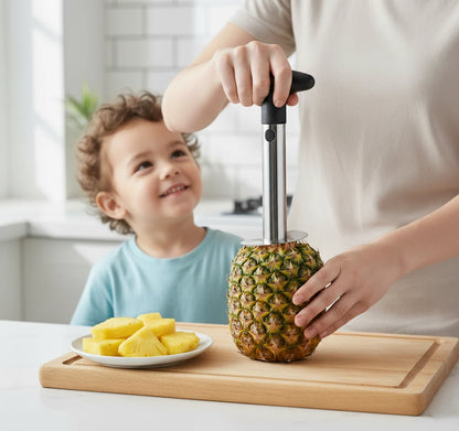 Metal Pineapple Corer Kitchen Tool Fruit Slicer with Plastic Handle 23 x 8 x 3cm (1503)